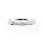 Braided Infinity VVS1 Lab-Grown Half Eternity Wedding Ring in 18K White Gold Front