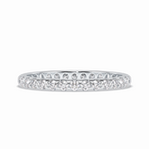 Celeste Circle 0.47 Carat Round VVS1 Full Eternity Lab-Grown Wedding Band in 18K White Gold