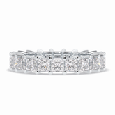 Eternal Embrace 3.83 Carat Princess VVS1 Lab-Grown Full Eternity Wedding Band in 18K White Gold