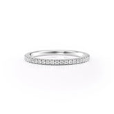 Eternal Grace VVS1 Lab-Grown Half Eternity Wedding Ring in 18K white Gold Front