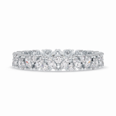 Floral Tiara 0.49 Carat Marquise VVS1 Lab-Grown Eternity Wedding Band in 18K white Gold