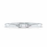 Gemlit Duo 0.037 Carat VS1 Lab-Grown Classic Wedding Band in 18K White Gold