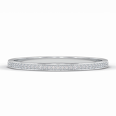 GleamBand 0.07 Carat Round VS1 Lab-Grown Wedding Band in 18K White Gold