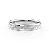 Infinite Loop VVS1 Lab-Grown Eternity Wedding Band in 18K White Gold Front View