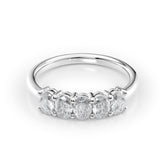 Luminous Orbit 1 Carat VVS1 Lab-Grown Half-Eternity Ring in 18K White Gold Front View