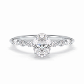 Luminous Grace 1.00 Carat Oval VS1 Lab-Grown Solitaire Engagement Ring in 18K Gold