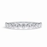 Harmony 0.27 Carat Round VVS Lab-Grown Half Eternity Wedding Band in 18K Gold