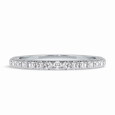 Luminaire Round VVS Lab-Grown Half Eternity Wedding Band in 18K Gold