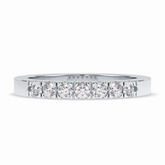 GlintRow 0.46 Carat Round VS1 Lab-Grown Wedding Band in 18K White Gold