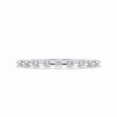 Stellar Grace 0.17 Carat Round VS1 Lab-Grown Stackable Wedding Band in 18K White Gold