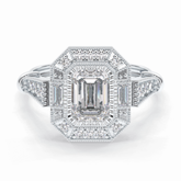 Orlienna Grace 1.13 Carat Emerald VVS Lab-Grown Engagement Ring in 18K Gold