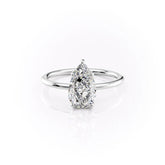 Opal Grace 1.85 Carat VVS1 Lab-Grown Hidden Halo Engagement Ring in 18K White Gold Front View