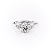 Scarlett Grace 2.50 Carat VVS Lab-Grown Round Engagement Ring in 18K White Gold Front View