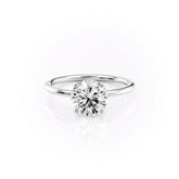 Seraphine Glow 2 Carat VVS1 Lab-Grown Solitaire Engagement Ring in 18K White Gold Front View