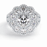 Sunburst 1.13 Carat Round VS1 Lab-Grown Halo Engagement Ring in 18k Gold