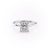 Timeless Princess 2.07 Carat VVS1 Lab-Grown Solitaire Engagement Ring in 18K White Gold Front View