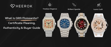 GRA Moissanite Guide featuring fully iced moissanite watches and information about certificates, authenticity, and buying tips.