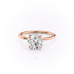 Radiant Glory 3.02 Carat VVS Lab-Grown Hidden Halo Engagement Ring in 18K Gold