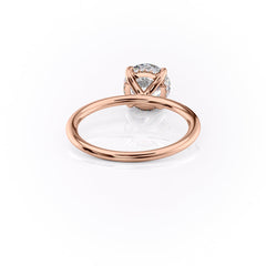 Radiant Glory 3.02 Carat VVS Lab-Grown Hidden Halo Engagement Ring in 18K Gold