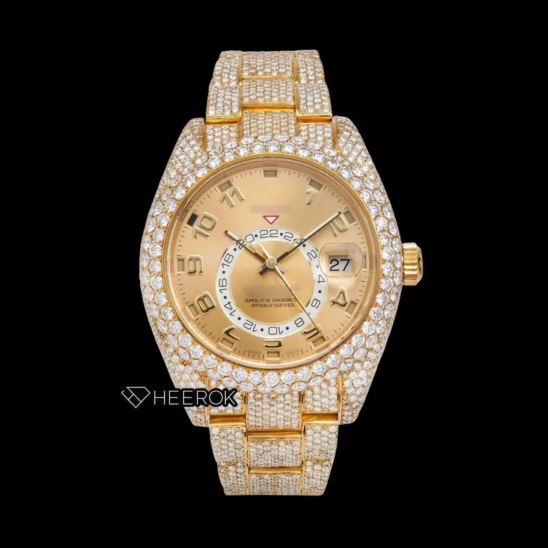 Iced Out Moissanite Watch Flooded with VVS Stones Custom