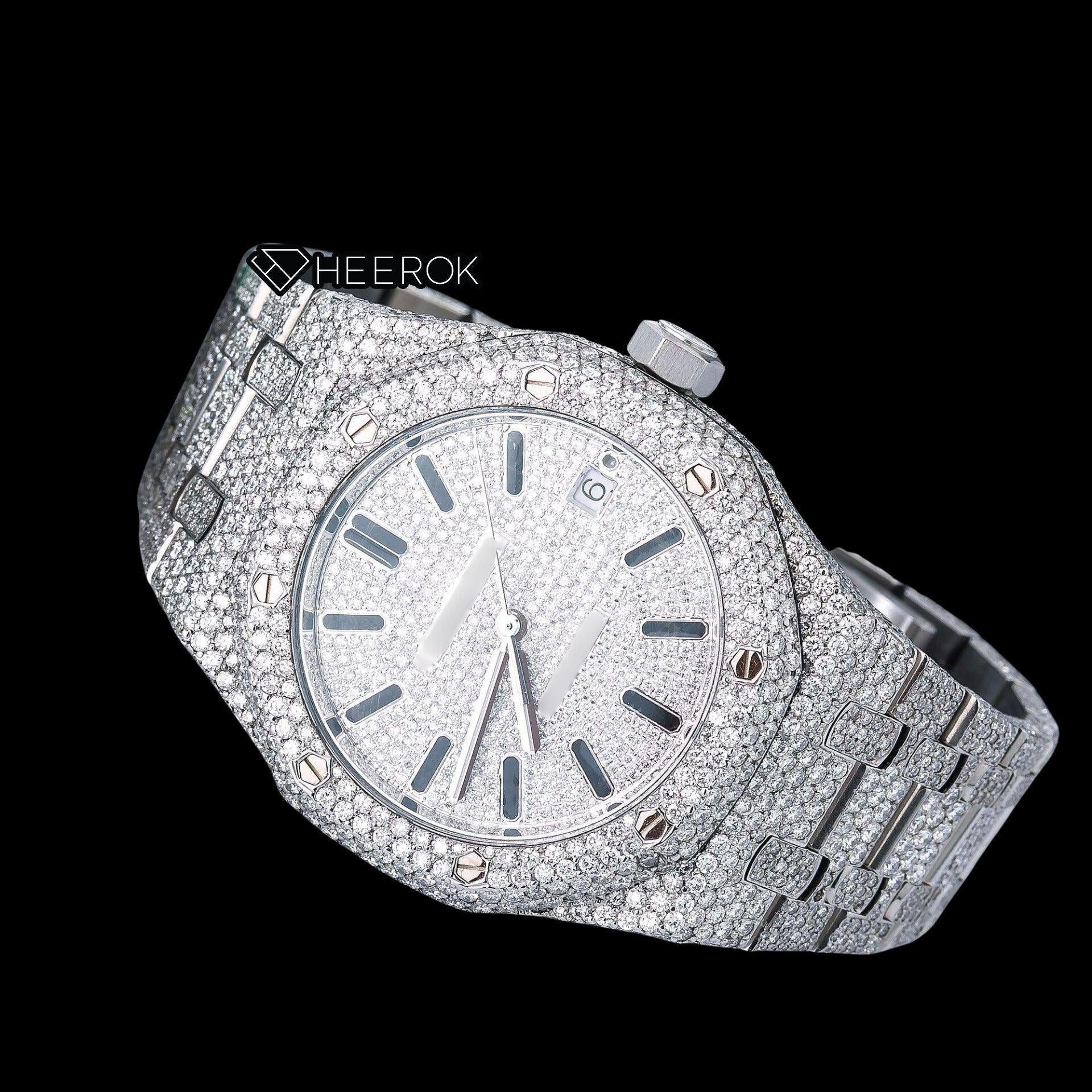 Iced Out Watch Fully Flooded with VVS Diamonds Custom