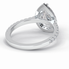 Apex 1.83 Carat Pear VS1 Lab-Grown Halo Engagement Ring in 18K Gold