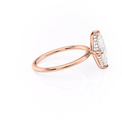 Aria Dazzle 1.87 Carat VVS Lab-Grown Marquise Hidden Halo Engagement Ring in 18K Rose Gold Right View