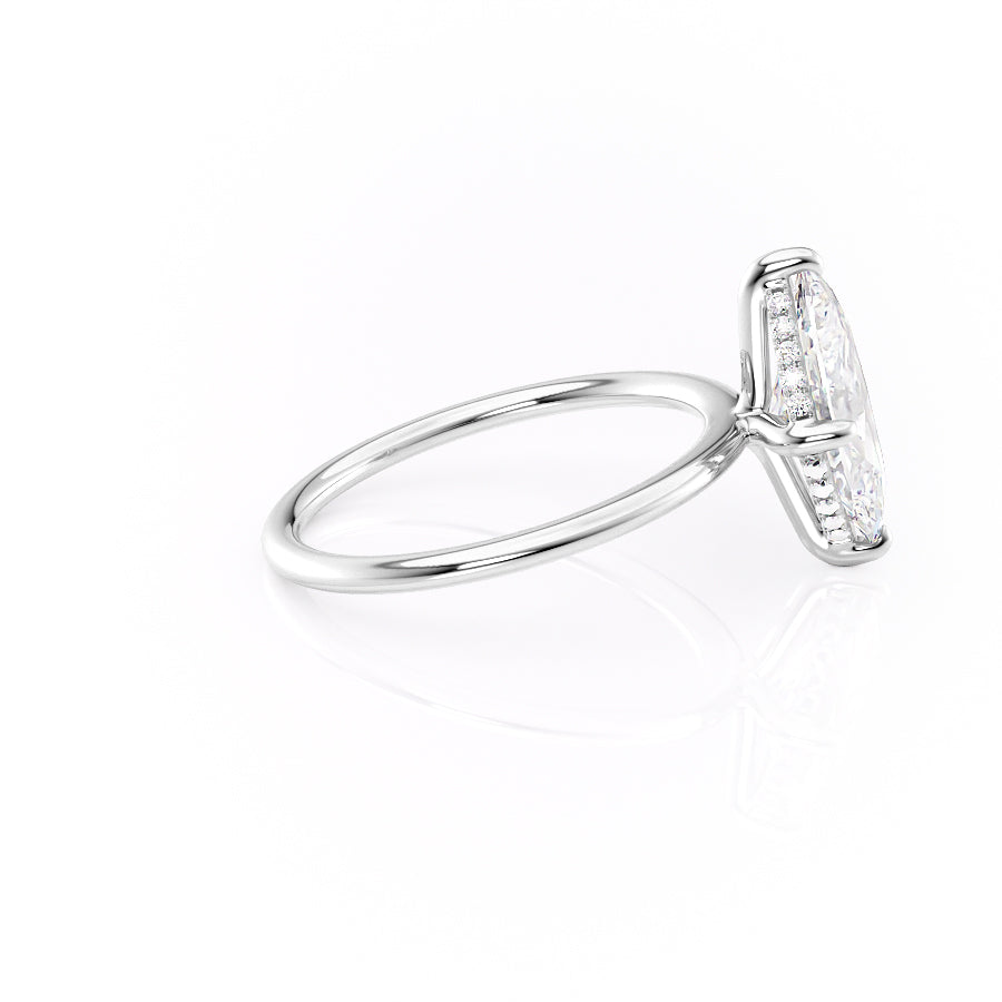 Aria Dazzle 1.87 Carat VVS Lab-Grown Marquise Hidden Halo Engagement Ring in 18K White Gold Right View