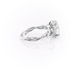Aurora Halo 1.50 Carat VVS1 Lab‑Grown Oval Halo Engagement Ring in 18K White Gold Right View
