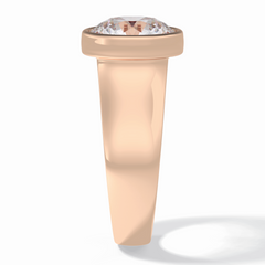 Beacon 3.60 Carat Round VS1 Lab-Grown Bezel Engagement Ring in 18K Rose Gold