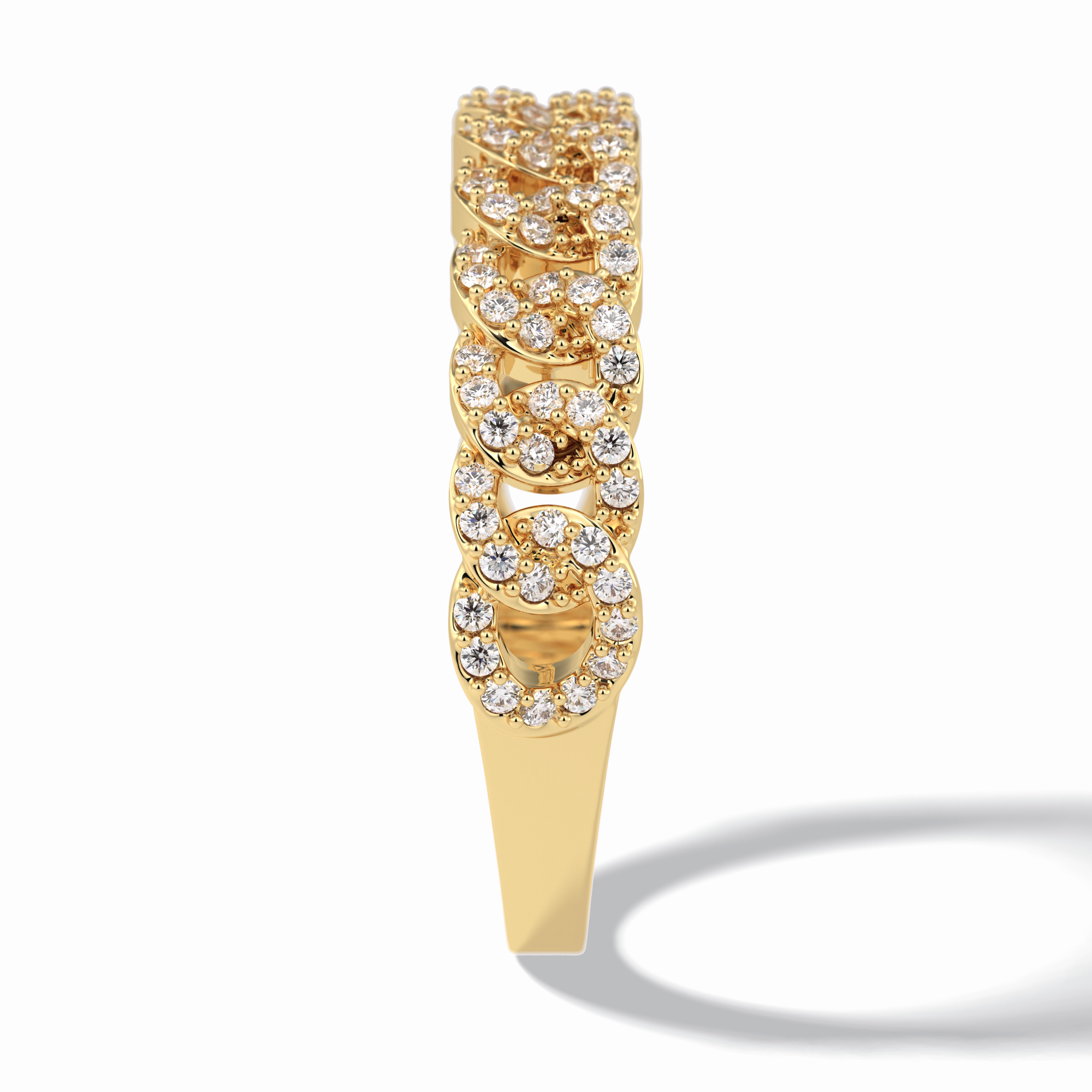 BloomBand 0.37 Carat Round VS1 Lab-Grown Wedding Band in 18K Yellow Gold