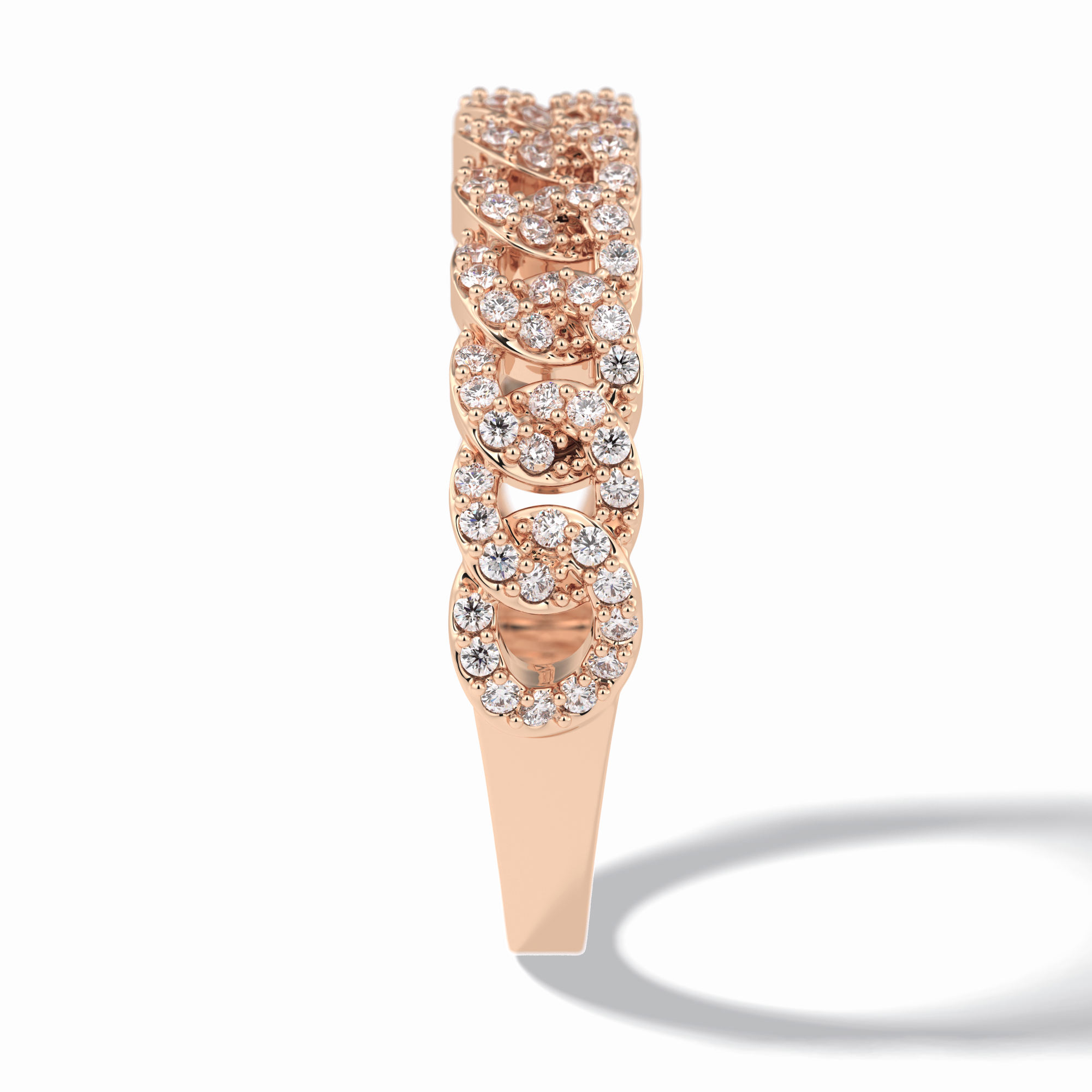 BloomBand 0.37 Carat Round VS1 Lab-Grown Wedding Band in 18K Rose Gold