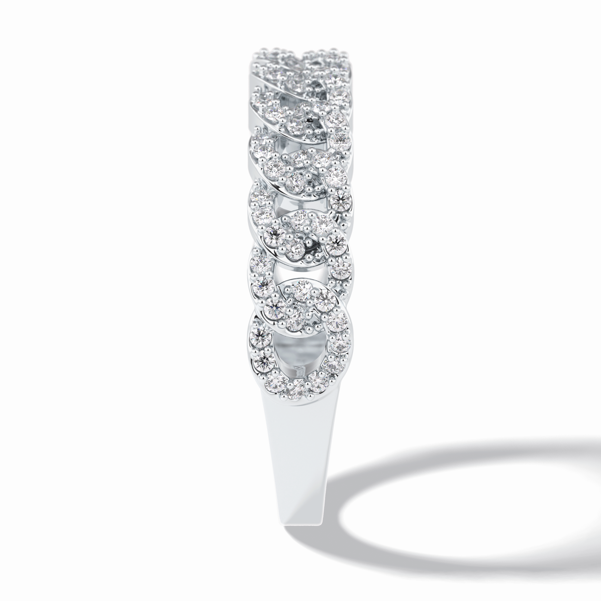 BloomBand 0.37 Carat Round VS1 Lab-Grown Wedding Band in 18K White Gold