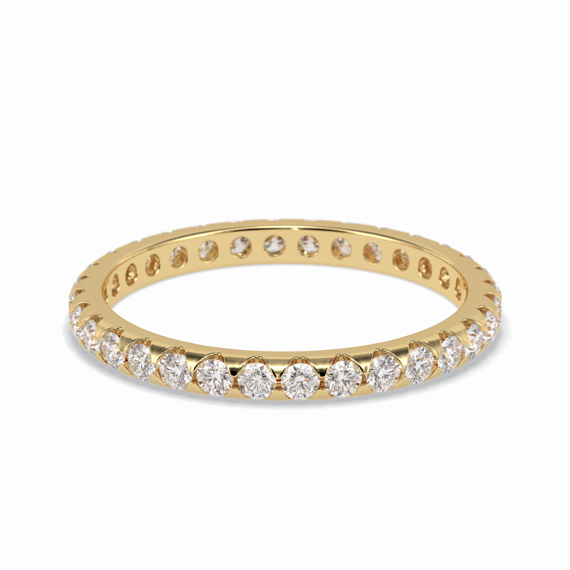 Celeste Circle 0.47 Carat Round VVS1 Full Eternity Lab-Grown Wedding Band in 18K Yellow Gold