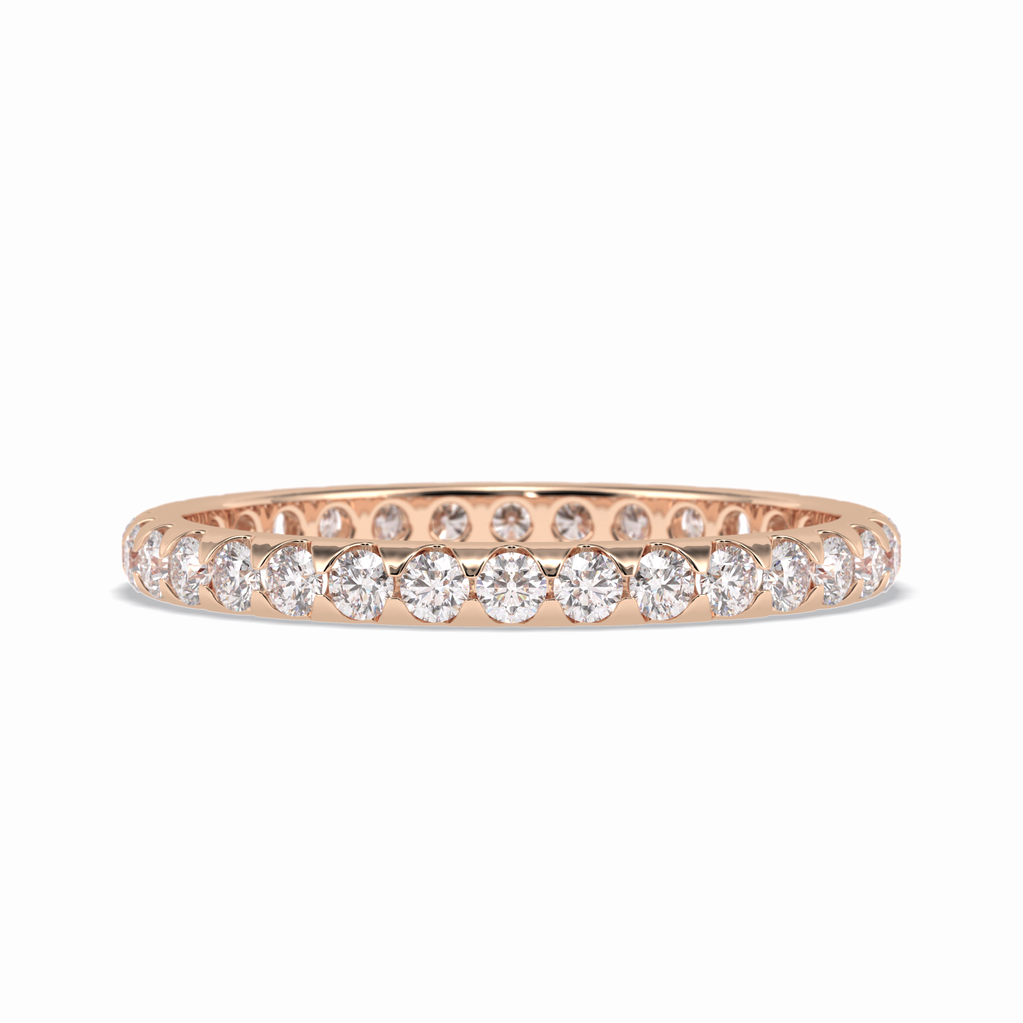 Celeste Circle 0.47 Carat Round VVS1 Full Eternity Lab-Grown Wedding Band in 18K Rose Gold