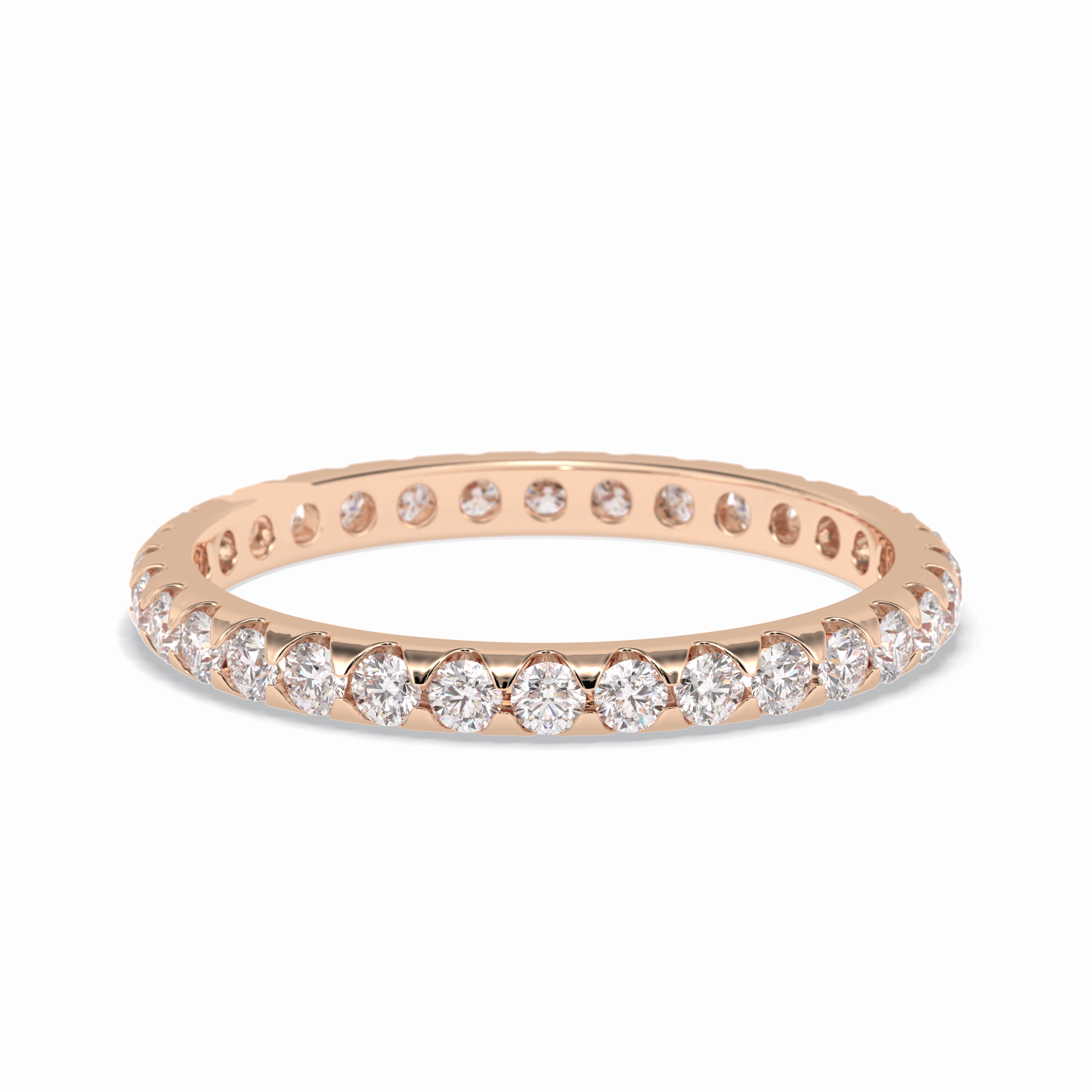 Celeste Circle 0.47 Carat Round VVS1 Full Eternity Lab-Grown Wedding Band in 18K Rose Gold