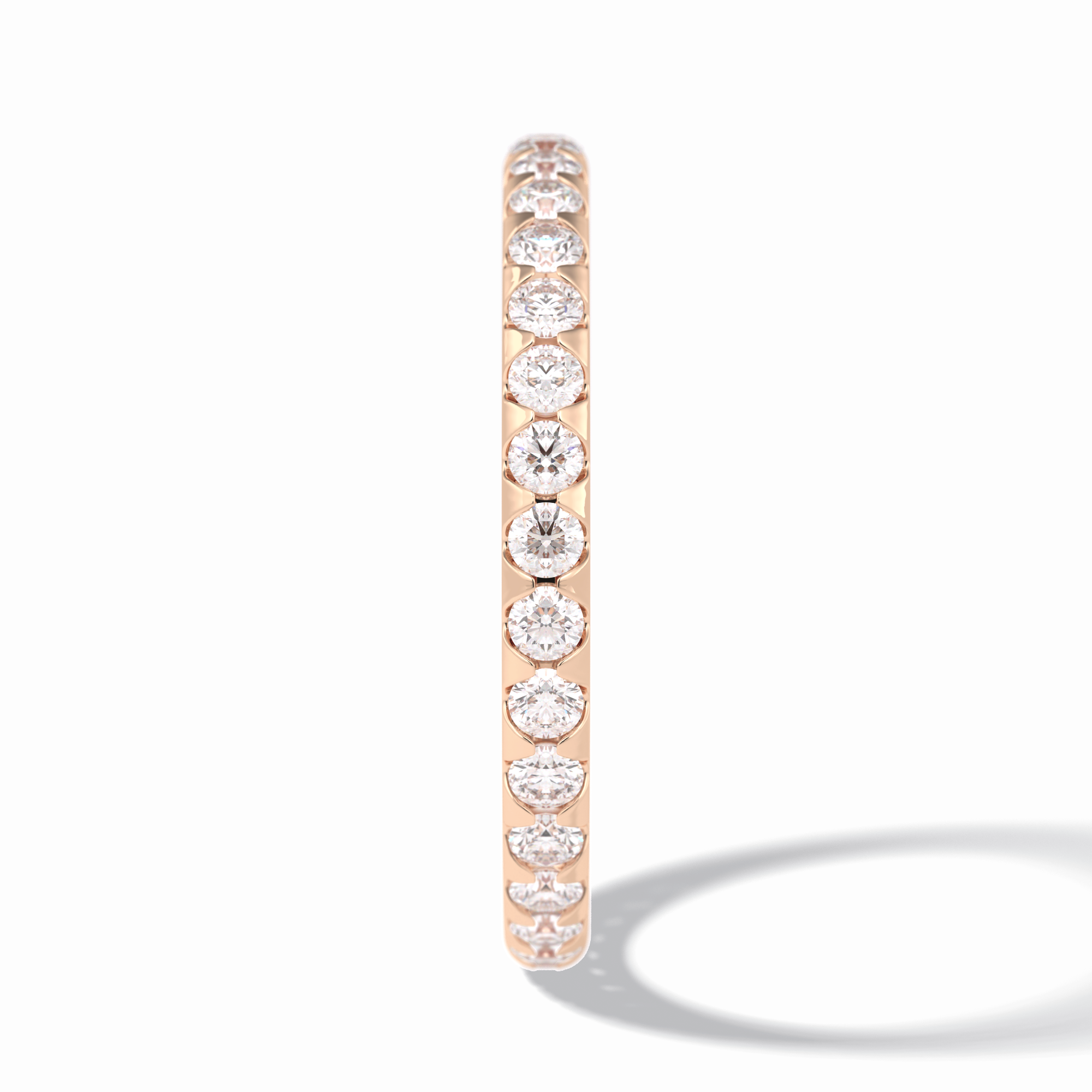 Celeste Circle 0.47 Carat Round VVS1 Full Eternity Lab-Grown Wedding Band in 18K Rose Gold