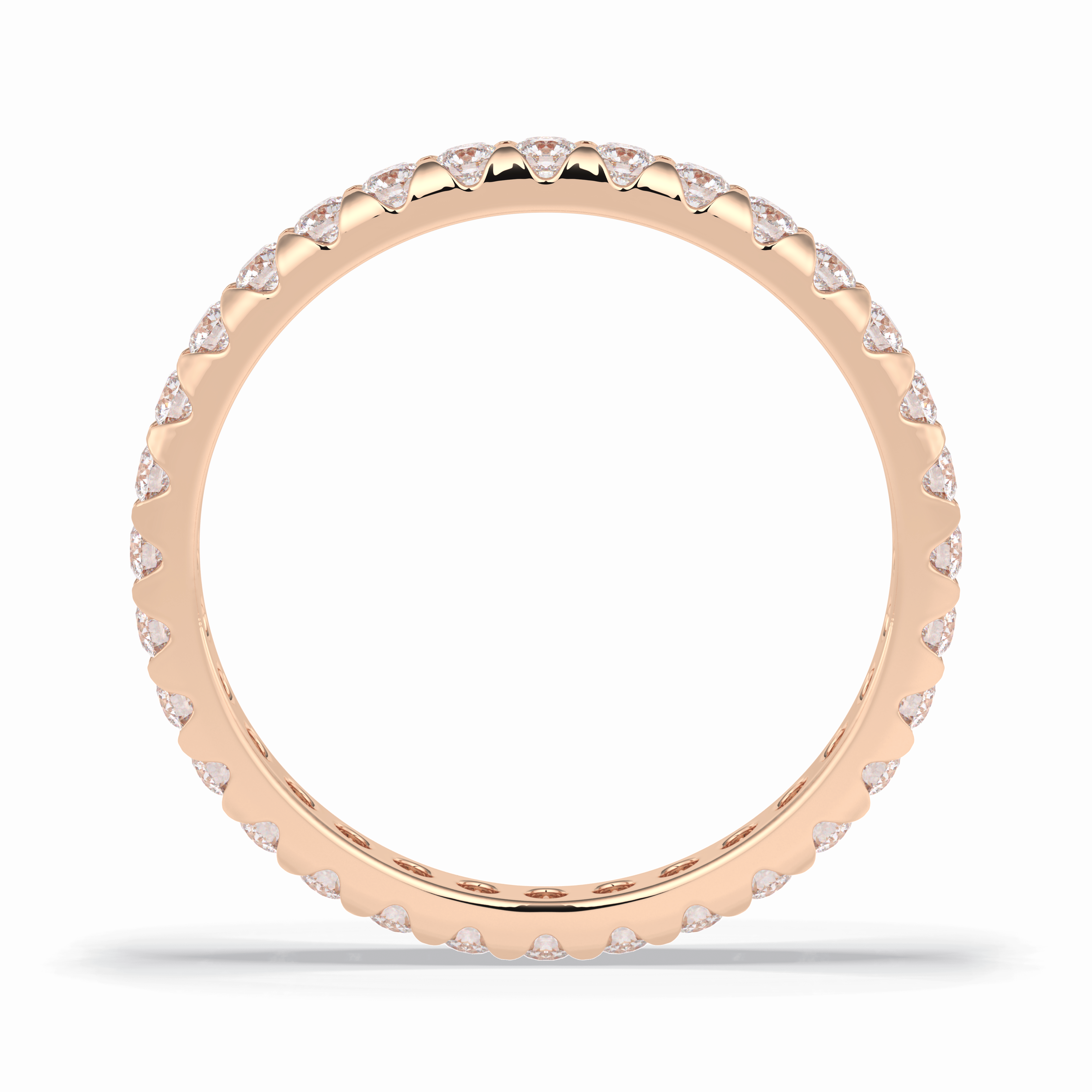 Celeste Circle 0.47 Carat Round VVS1 Full Eternity Lab-Grown Wedding Band in 18K Rose Gold