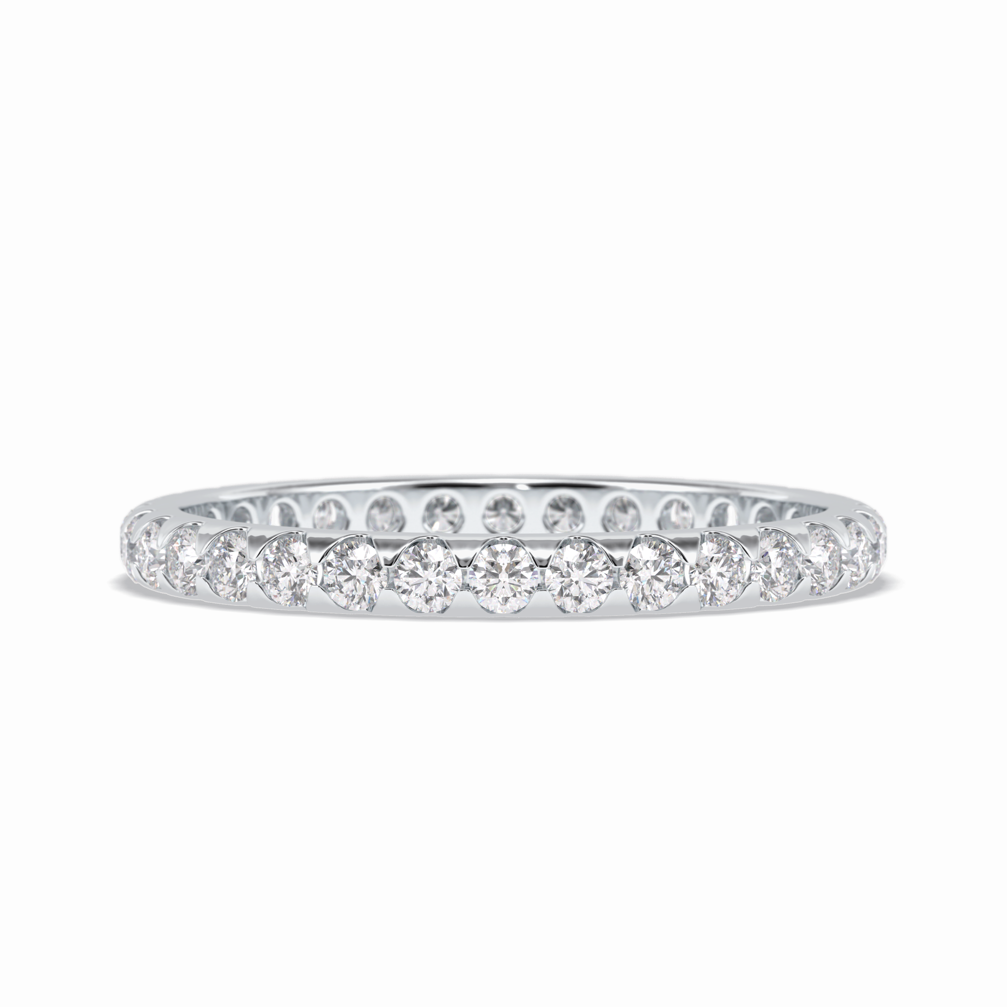 Celeste Circle 0.47 Carat Round VVS1 Full Eternity Lab-Grown Wedding Band in 18K White Gold