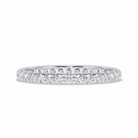 Celeste Circle 0.47 Carat Round VVS1 Lab-Grown Eternity Wedding Band in 18K Gold