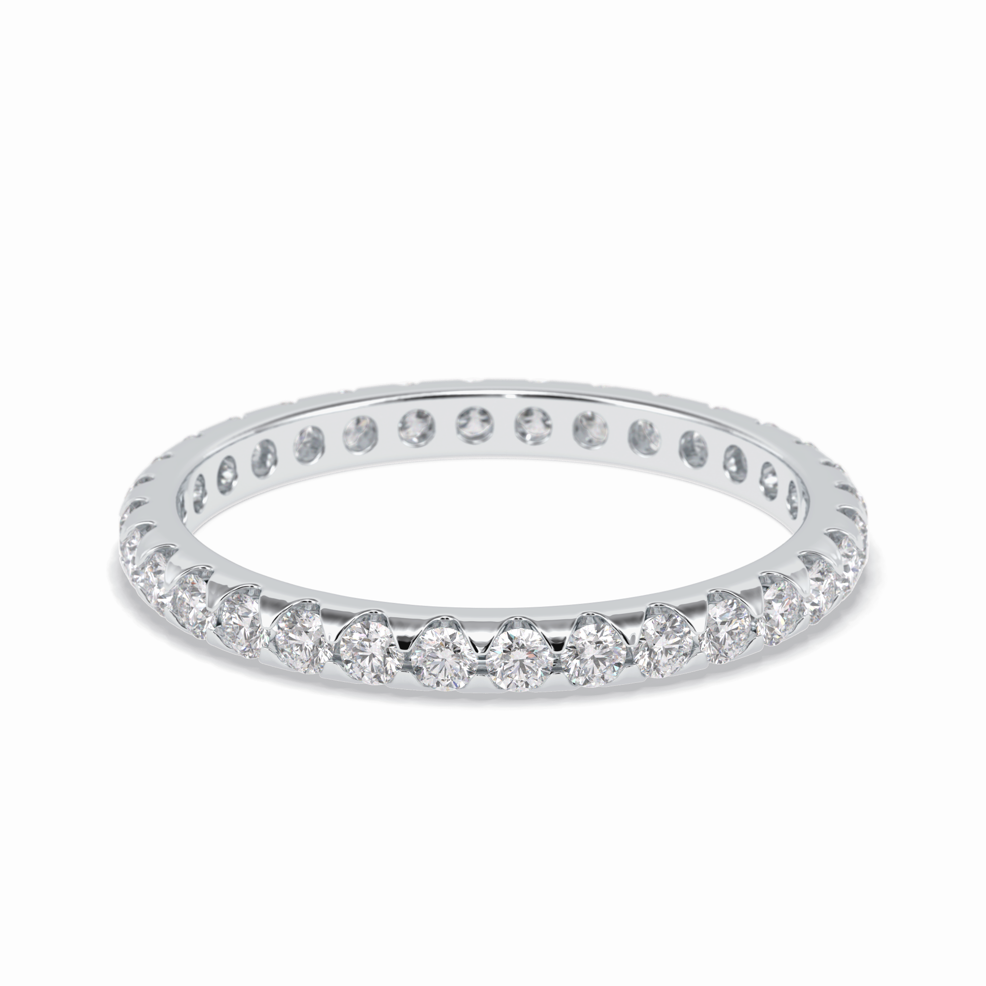 Celeste Circle 0.47 Carat Round VVS1 Full Eternity Lab-Grown Wedding Band in 18K White Gold