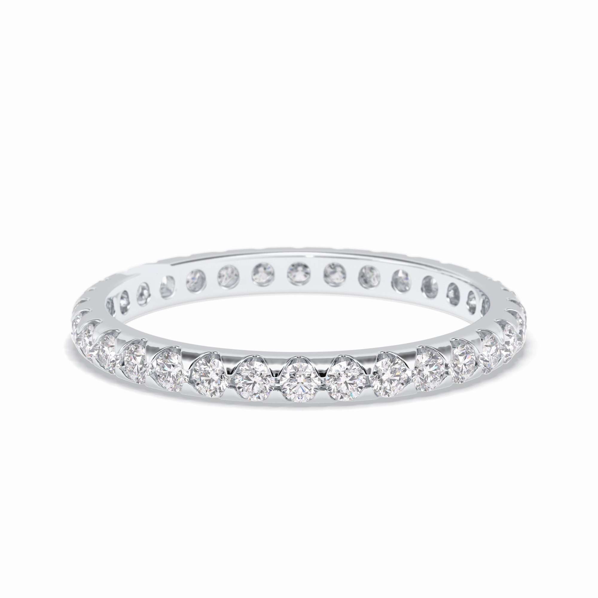 Celeste Circle 0.47 Carat Round VVS1 Full Eternity Lab-Grown Wedding Band in 18K White Gold