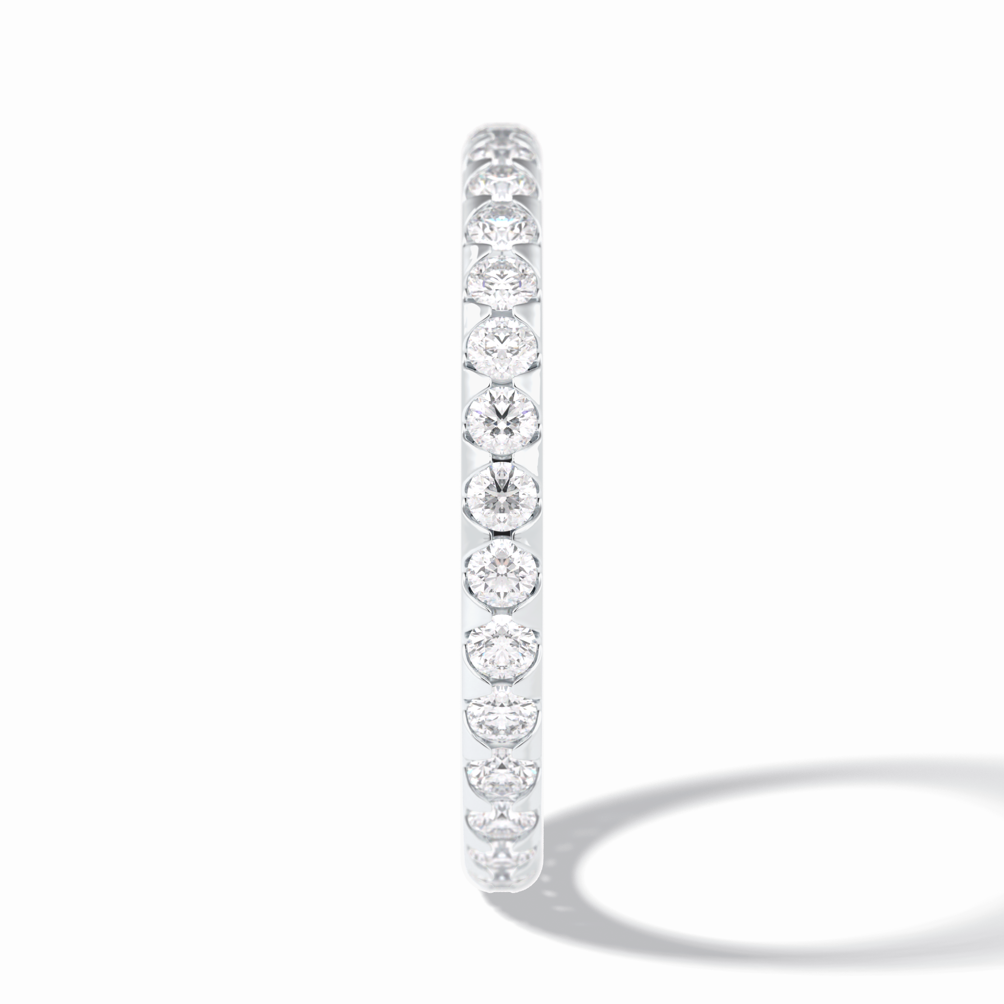 Celeste Circle 0.47 Carat Round VVS1 Full Eternity Lab-Grown Wedding Band in 18K White Gold