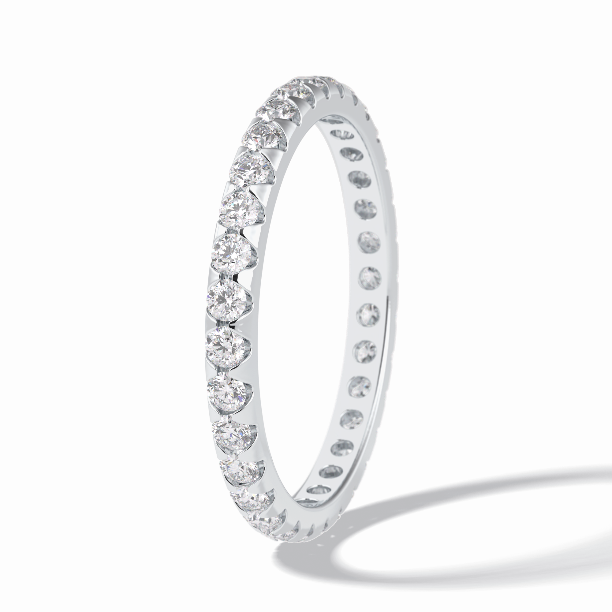 Celeste Circle 0.47 Carat Round VVS1 Full Eternity Lab-Grown Wedding Band in 18K White Gold