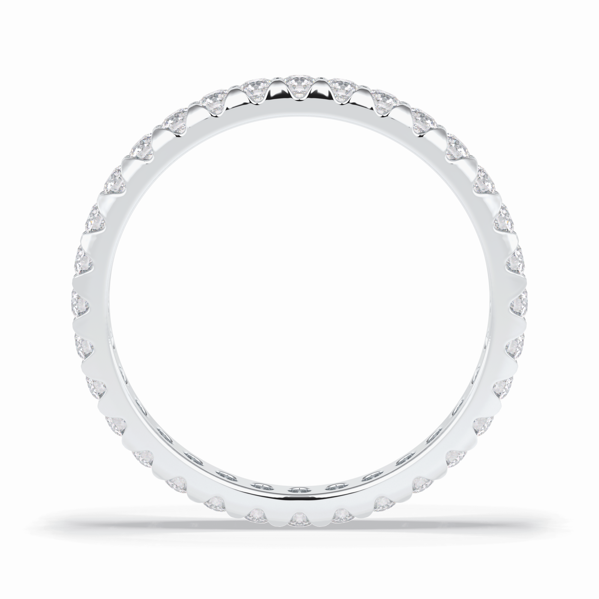 Celeste Circle 0.47 Carat Round VVS1 Full Eternity Lab-Grown Wedding Band in 18K White Gold