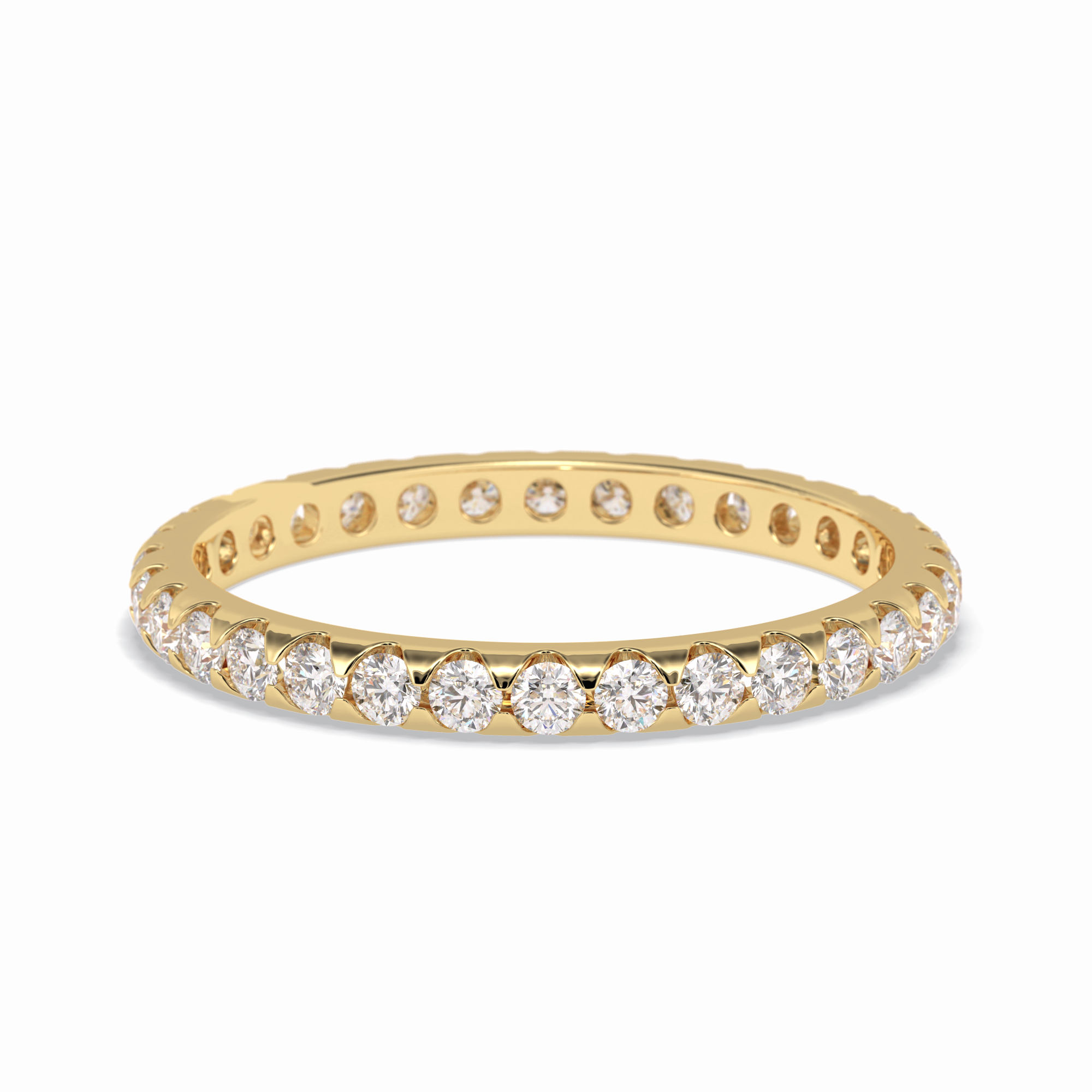 Celeste Circle 0.47 Carat Round VVS1 Full Eternity Lab-Grown Wedding Band in 18K Yellow Gold