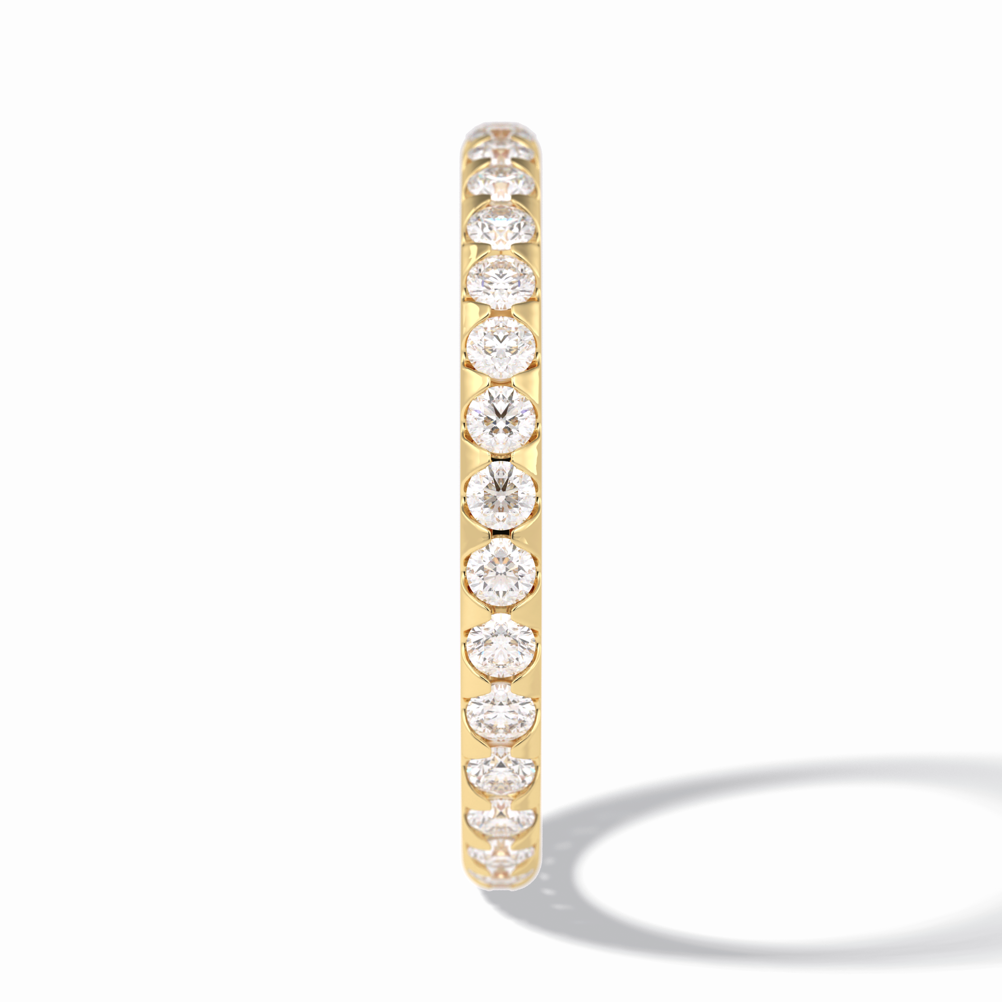 Celeste Circle 0.47 Carat Round VVS1 Full Eternity Lab-Grown Wedding Band in 18K Yellow Gold