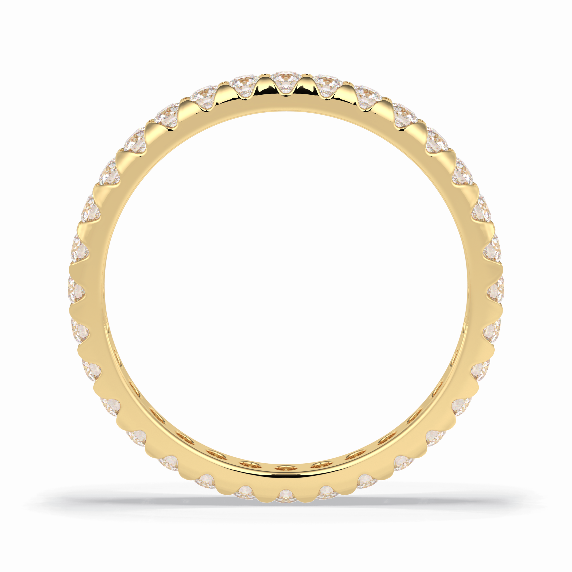 Celeste Circle 0.47 Carat Round VVS1 Full Eternity Lab-Grown Wedding Band in 18K Yellow Gold