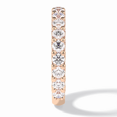 Celestial 1.48 Carat Round VVS1 Full Eternity Lab-Grown Wedding Band in 18K Rose Gold