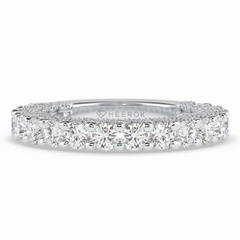Celestial 1.48 Carat Round VVS1 Full Eternity Lab-Grown Wedding Band in 18K White Gold